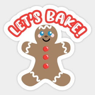 Christmas Gingerbread Man Bake Sticker